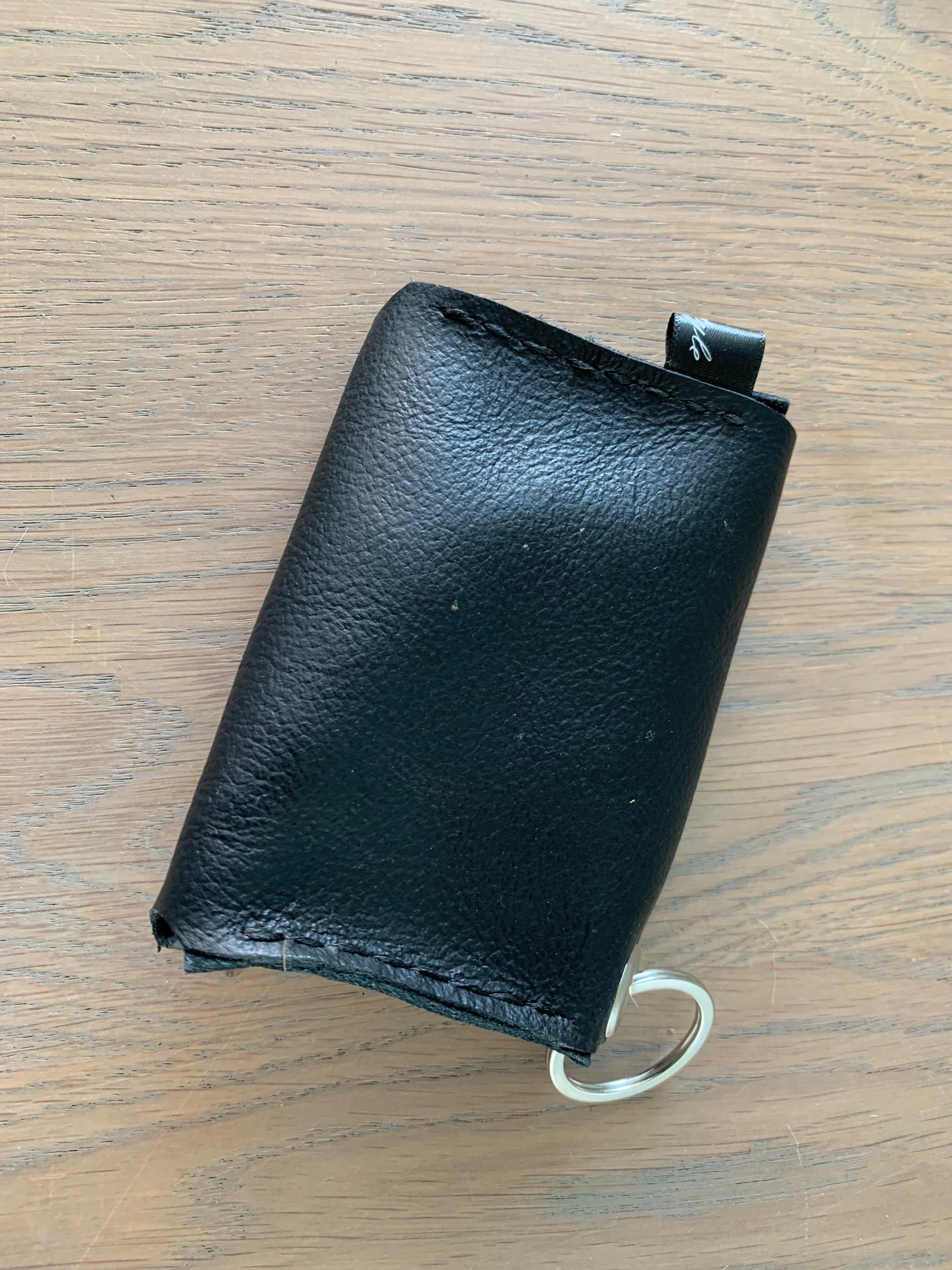 Leather key chain purse bag
