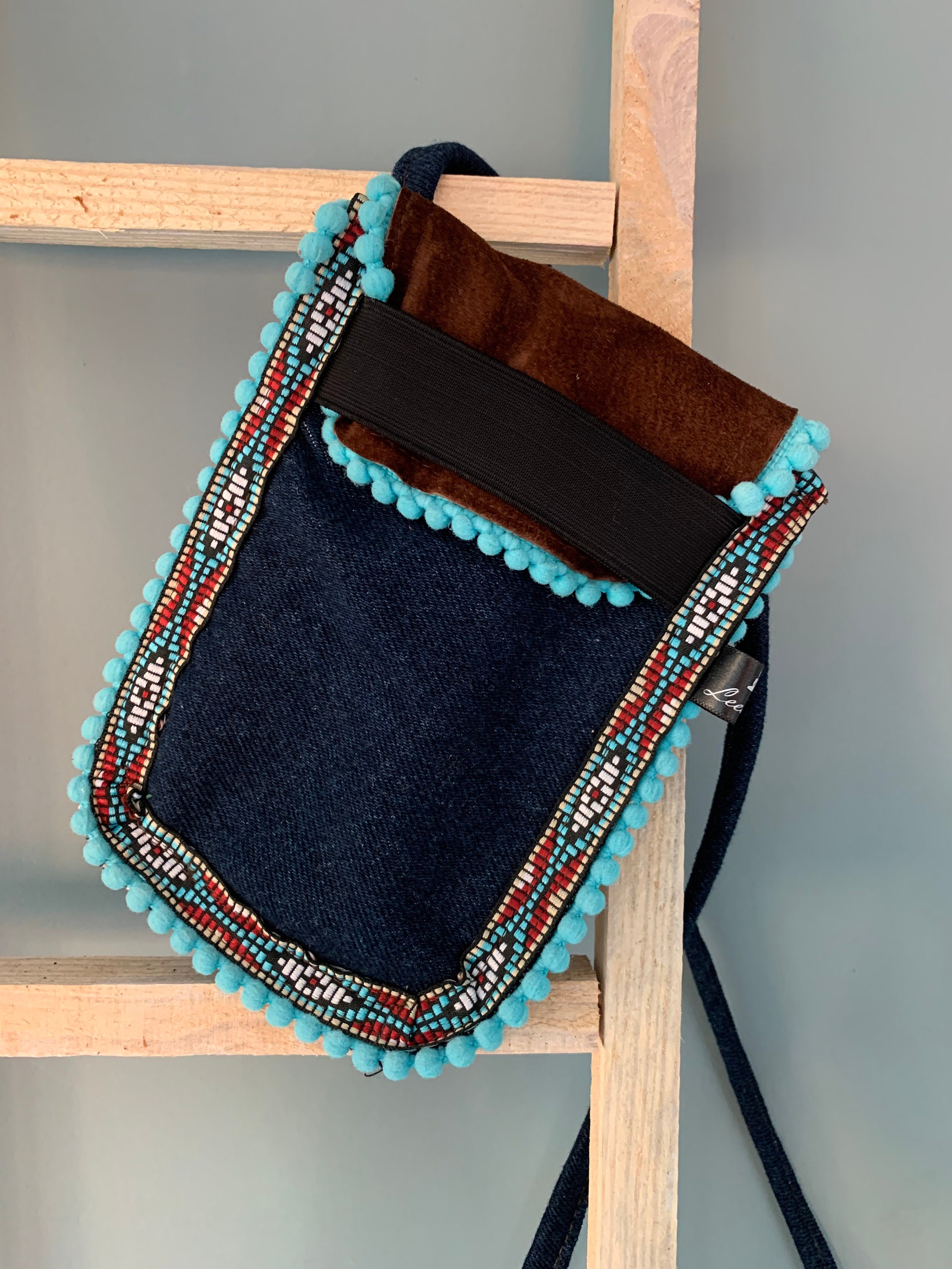 Small boho pouch phone bag Festival pouch Jeans