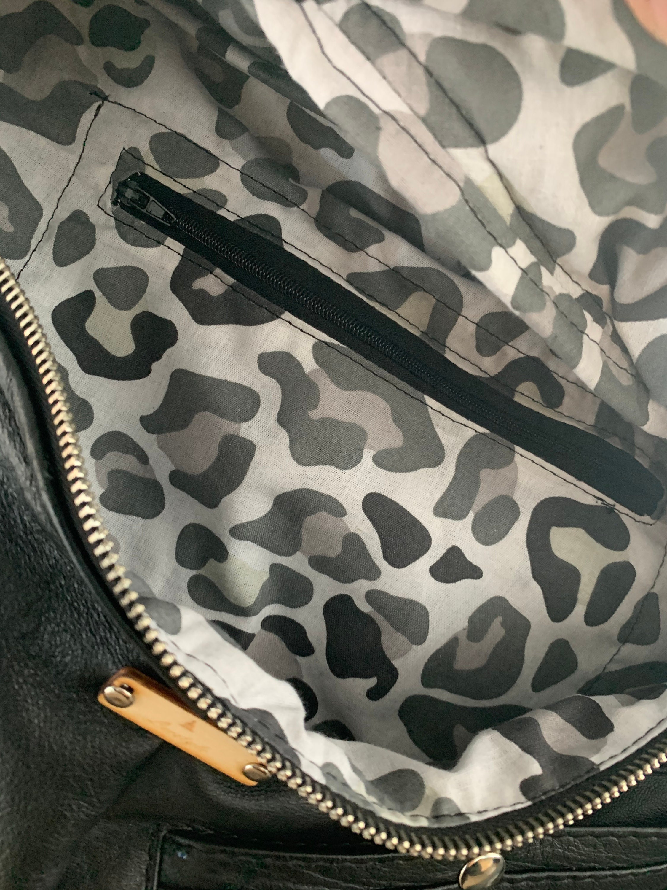 Fanny Pack crossbody bag medium size bumbag hobo bag black Leather