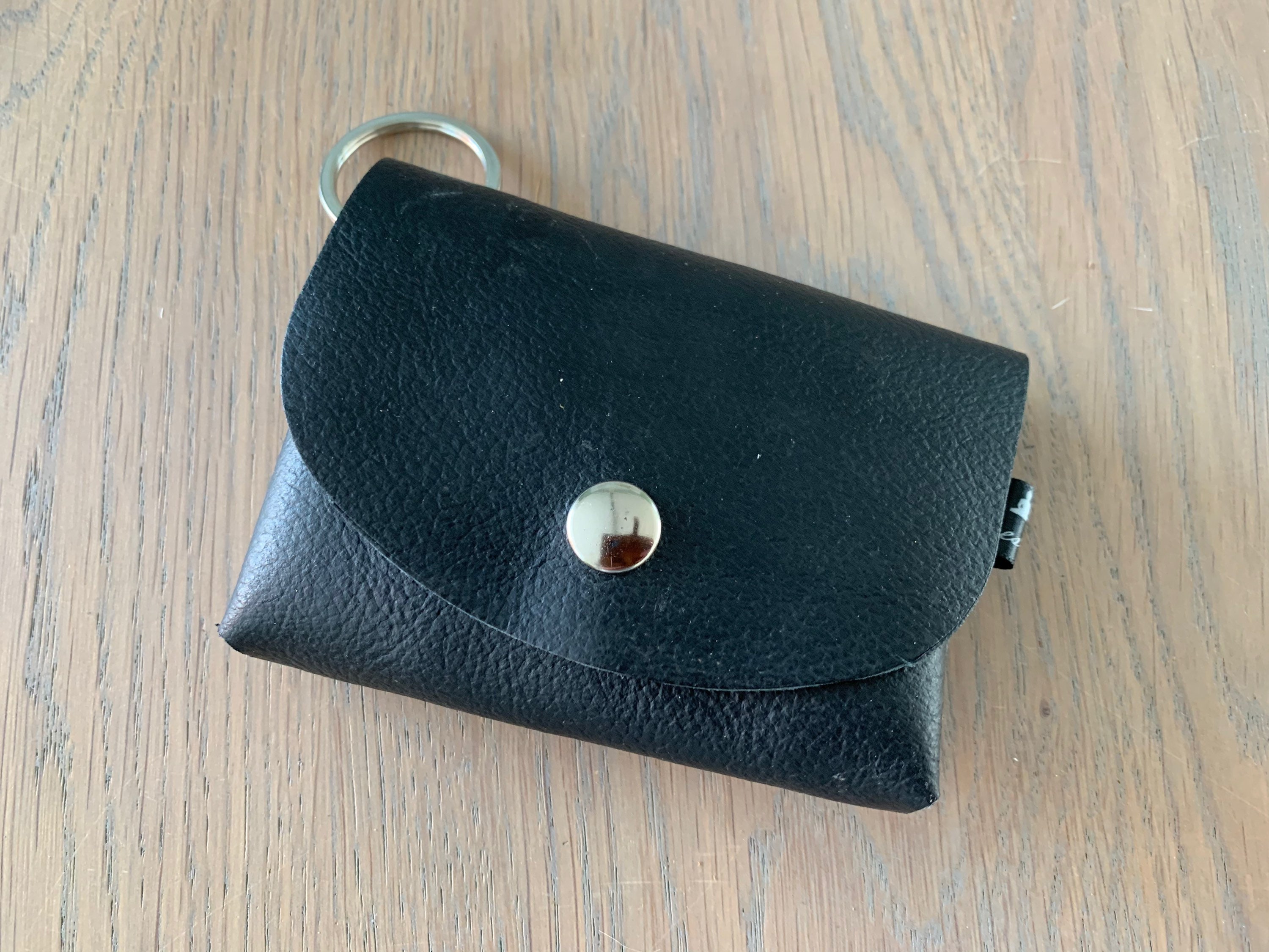 Leather key chain purse bag