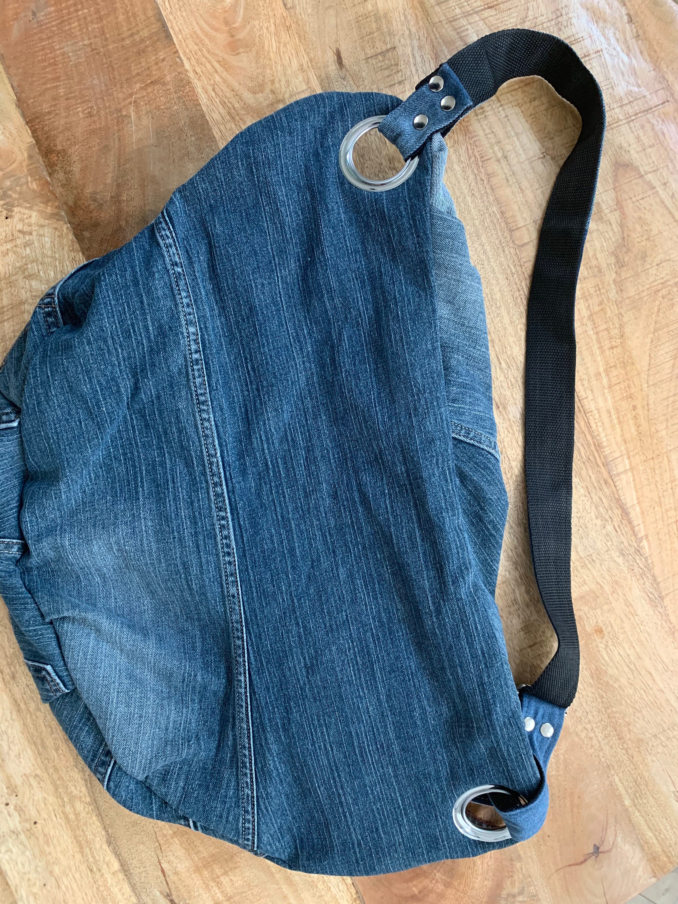 Fanny pack xxl denim oversize bumbag large hobotas recycled Levi's jeans