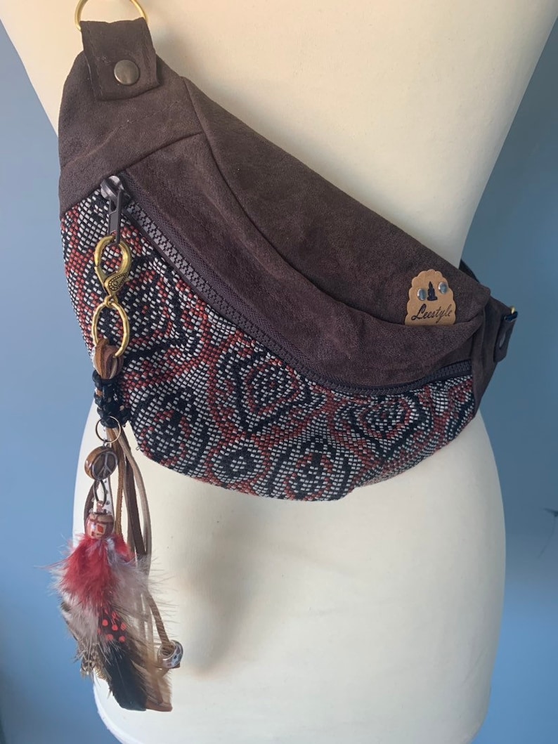 Small Fanny pack belt back leather pouch boho style