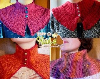 Redecilla, calentador de cuello, cuello de invierno, capa, capa de invierno de lana. Talla de mujer adulta. Cálido accesorio de invierno, regalo de Navidad, 2023, 2024.