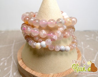 Bracelet Aigue-marine pierres naturelles - bijou acier inoxydable doré bracelet pierre semi-précieuse chakra France Cadeau femme pépites - France