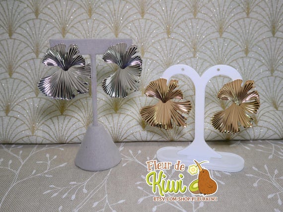 Orecchini a goccia di foglie di ginkgo, orecchini a pensione dello smalto per donne, orecchini in oro 18k, orecchini perle, idee regalo per ragazze