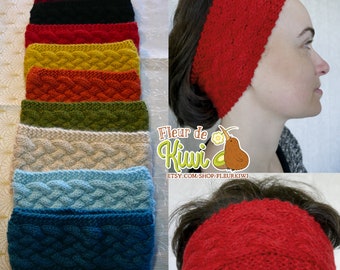 Wool headband, hand knitted, winter sport, earmuffs, headband, accessory, fashion, winter 2023 2024, Christmas gift, Adult women's size