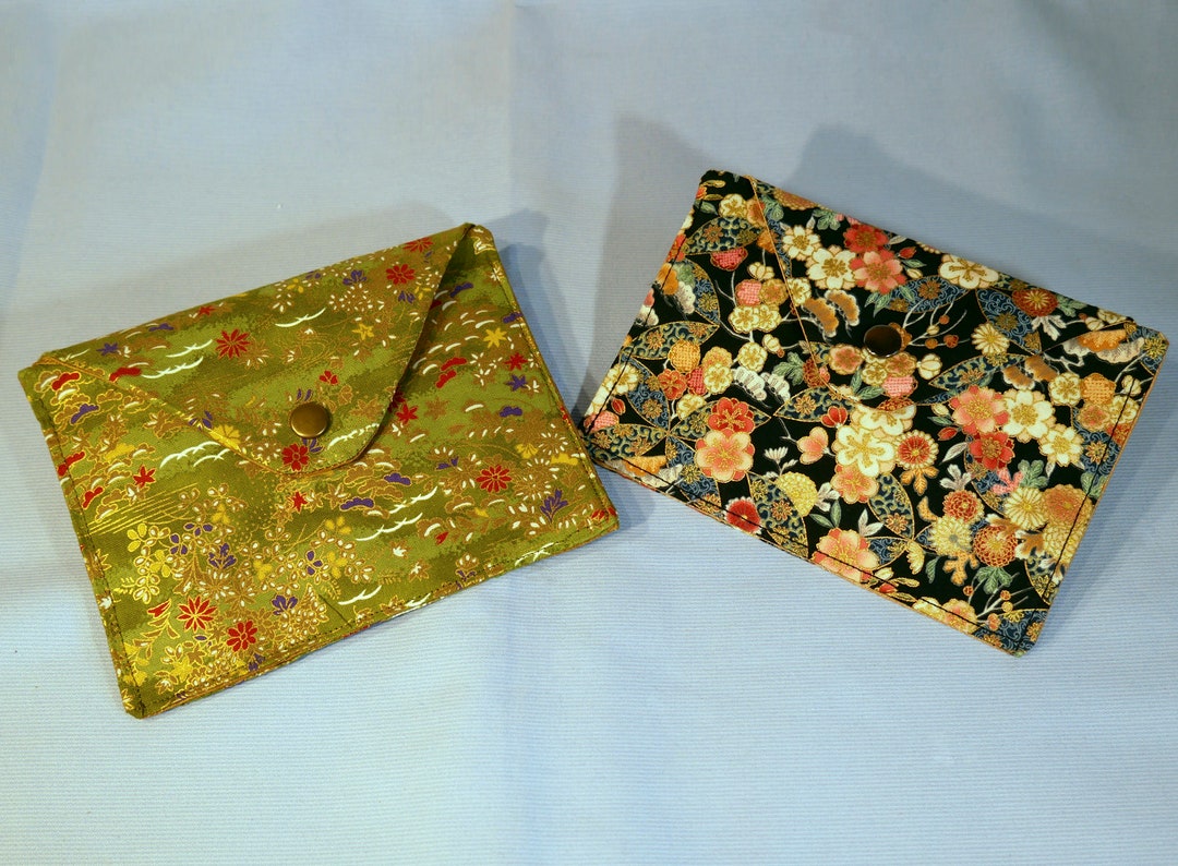 Pocket Envelope 2 Designs-fabric Japanese Green and Black - Etsy
