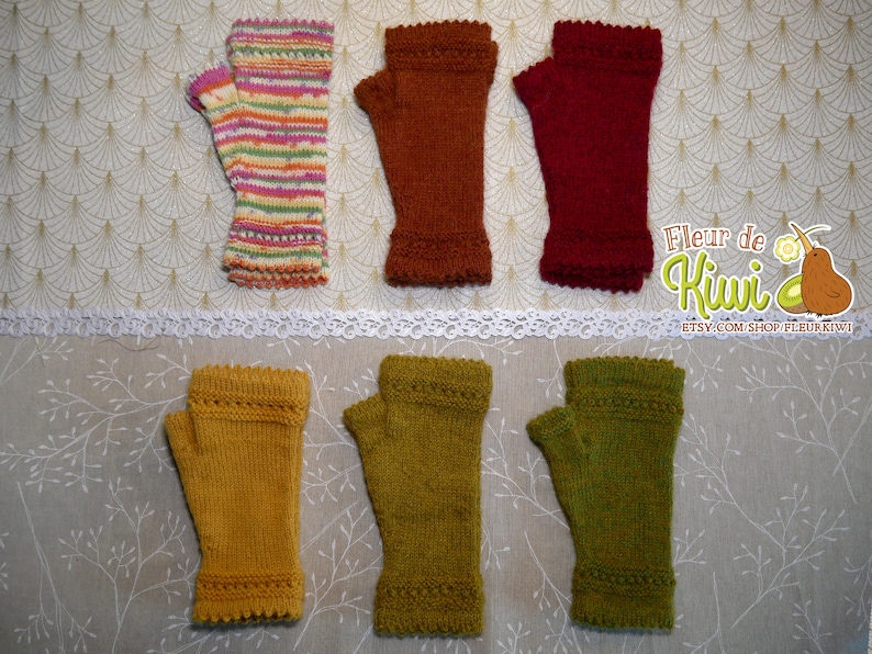 Mittens for women in alpaca wool, pink plum, amethyst, black, denim blue, duck blue, moss green, rust etc... image 7