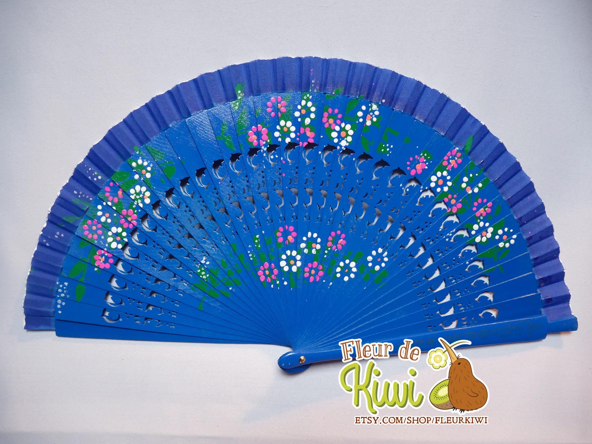 木製扇子、手描き、ギフトアイデア、エレガント、花柄、軽量扇子、夏