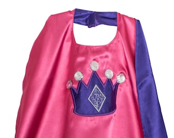 Princess, Crown, Jeweled Crown, Princess Cape, Superhero, Crown Princess, Girls Cape