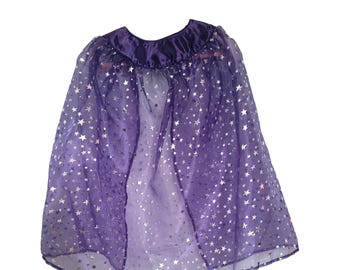 Mantello da principessa stellata viola scuro