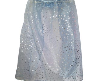 Mantello da principessa stellata azzurro chiaro