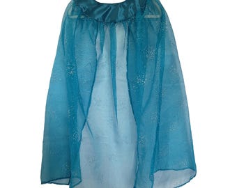 Mantello da principessa scintillante blu turchese
