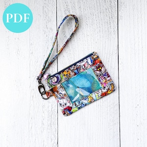 Cartera de identificación Maalee, funda para licencia de conducir, patrón de costura en PDF, cartera de identificación, bolsa con cremallera, patrón de costura, llavero de pulsera, porta credencial