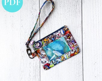 Maalee ID wristlet, driver license holder, pdf sewing pattern, ID wristlet, zipper pouch, sewing pattern, keychain wristlet, badge holder