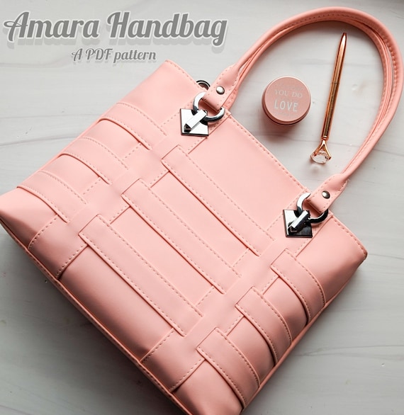Amara Handbag Pdf Sewing Pattern Diy Handbag Weaving Designs Shoulder Bag Video Tutorial Bag Making Sewing Tutorial SVG Handbag Etsy