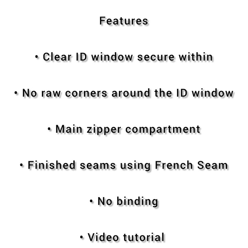 Puede incluir: Caracter&iacute;sticas de un portapasaporte: ventana de identificaci&oacute;n transparente, sin esquinas sin terminar, compartimento principal con cremallera, costuras acabadas con costura francesa, sin ribete y tutorial en v&iacute;deo.