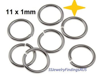 125+ pièces 11mm anneaux de saut en acier inoxydable hypoallergénique résistant au ternissement