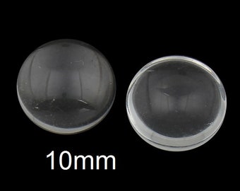 12mm Round Glass Magnifying Cabochons Clear number variations