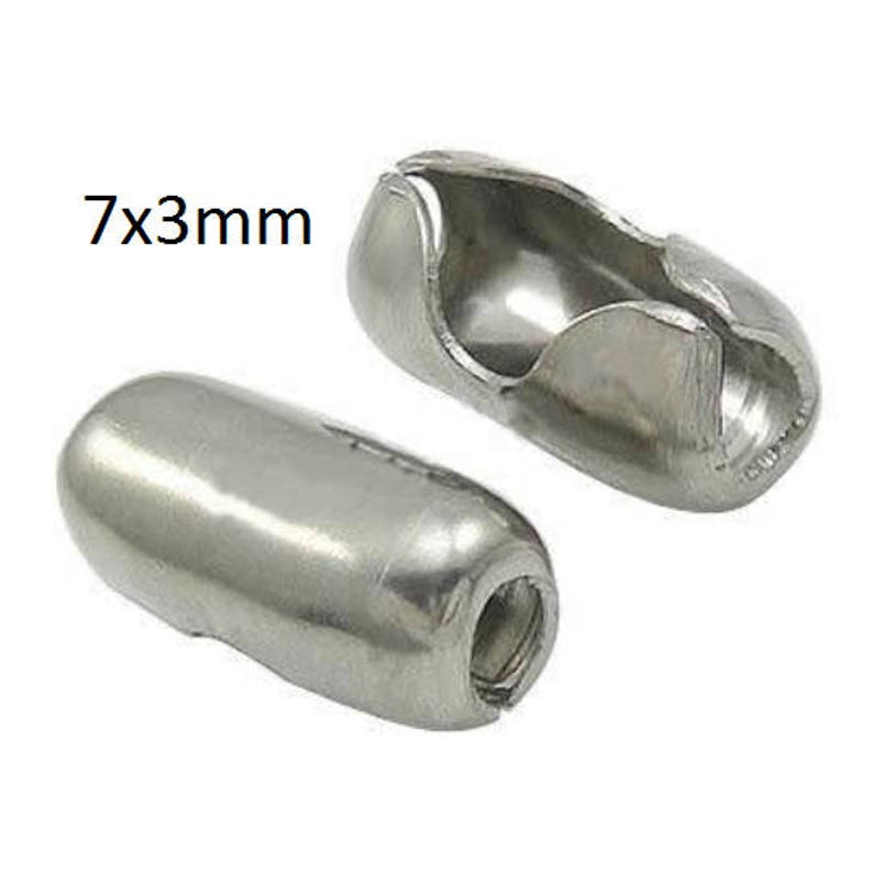 50 Stainless Steel Ball 7x3mm Chain Connectors Hypoallergenic Etsy