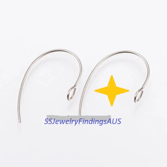 Pairs Stainless Steel Curved Marquise Earring Hooks Ear Wires