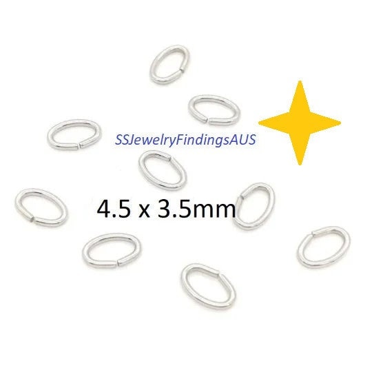 Sterling Silver Oval Jump Ring 25 Pcs.