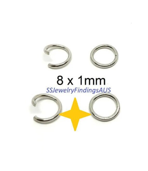 800 Pack Metal 8mm Split Rings Jewelry Making Supplies Jump Rings 