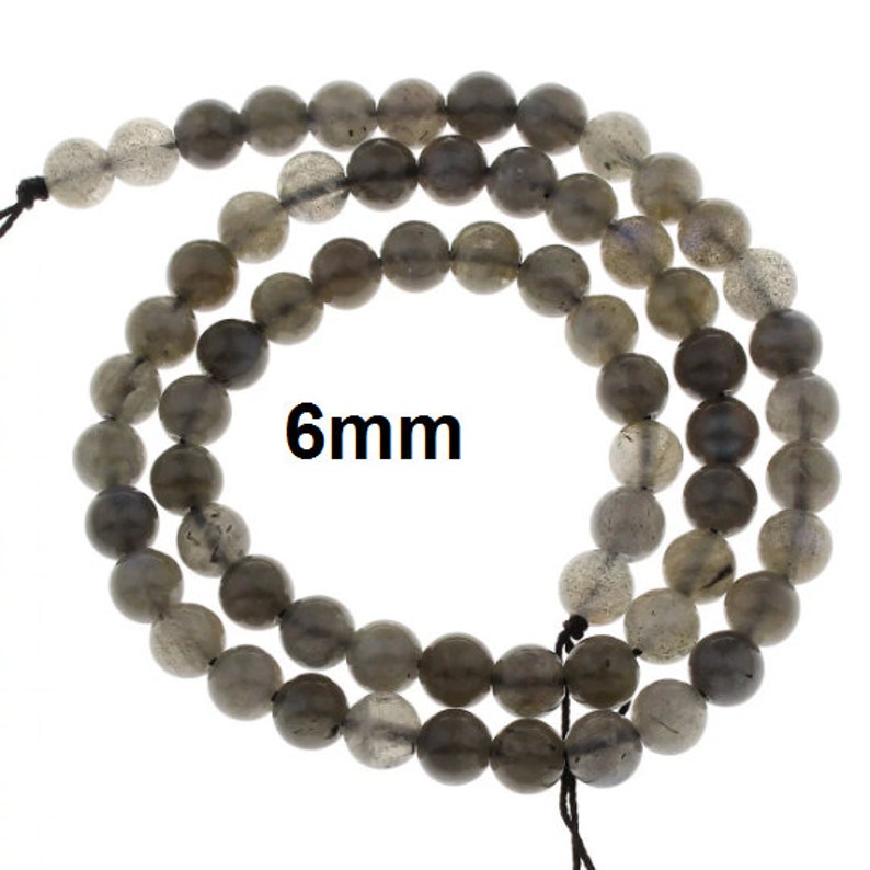 6 Pieces 6mm Labradorite Beads AA Quality