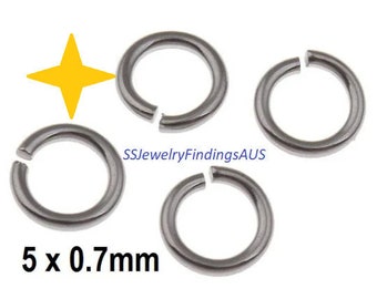 200 Pieces 5mm Stainless Steel Jump Ring 21 Gauge 0.7mm Hypoallergenic Tarnish Resistant