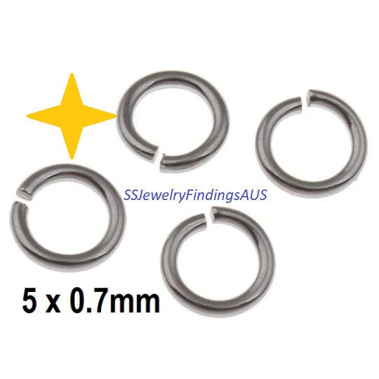 Sterling Silver 925 Open Jump Rings 1.2x5mm 17 Gauge 5mm Inside Diameter