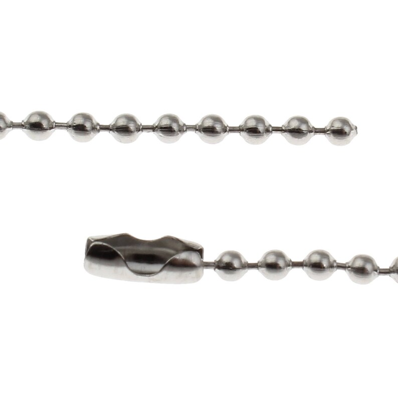 5 Pieces Stainless steel 2.4mm Ball chain necklace ***custom lengths*** Hypoallergenic