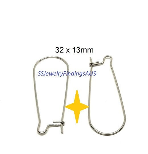 Ganchos Para Pendientes De Riñón - 20 Mm Hallazgos De Acero