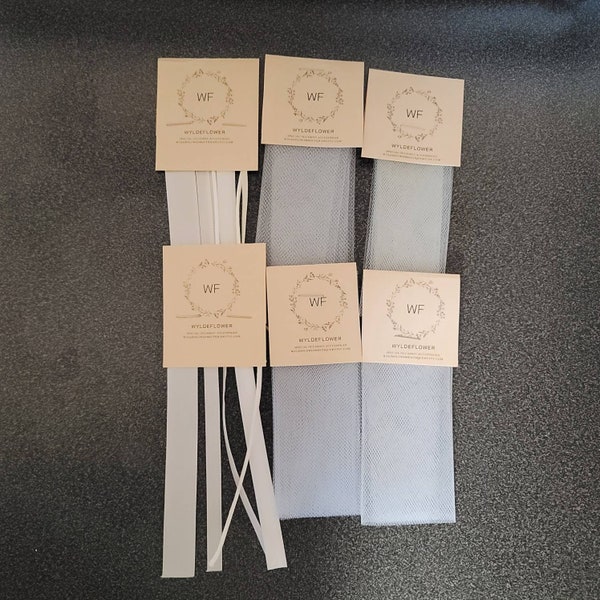 Tulle and Trim Swatches | Tulle Sample | Trimming Sample