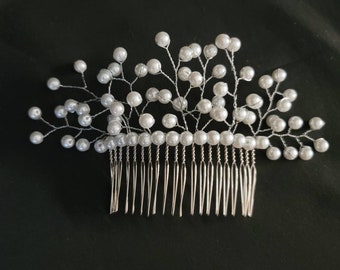 Pearl Beaded Hair Comb | Bridal Hair Comb | Special Occasion Hair Comb | RTS