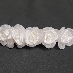 White or Ivory Floral Hair Barrette | Flower Hair Barrette | Special Occasion Hair Barrette