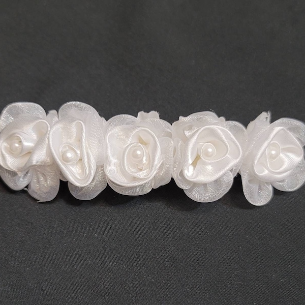 White or Ivory Floral Hair Barrette | Flower Hair Barrette | Special Occasion Hair Barrette