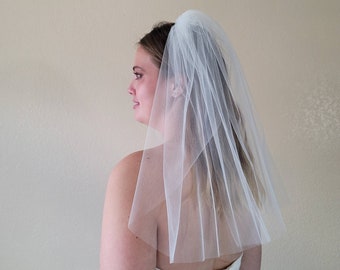 Medium Volume One Tier Cut Edge Veil | Classic Bridal Veil | Bridal Veil | Wedding Veil