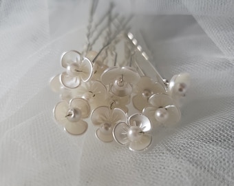 Floral Crystal Hairpins-3 Petal Flower | Bridal Hair Pins -Special Occasion- Prom- Bridesmaid- Mother of the Bride Groom-Formal-Hair Jewelry