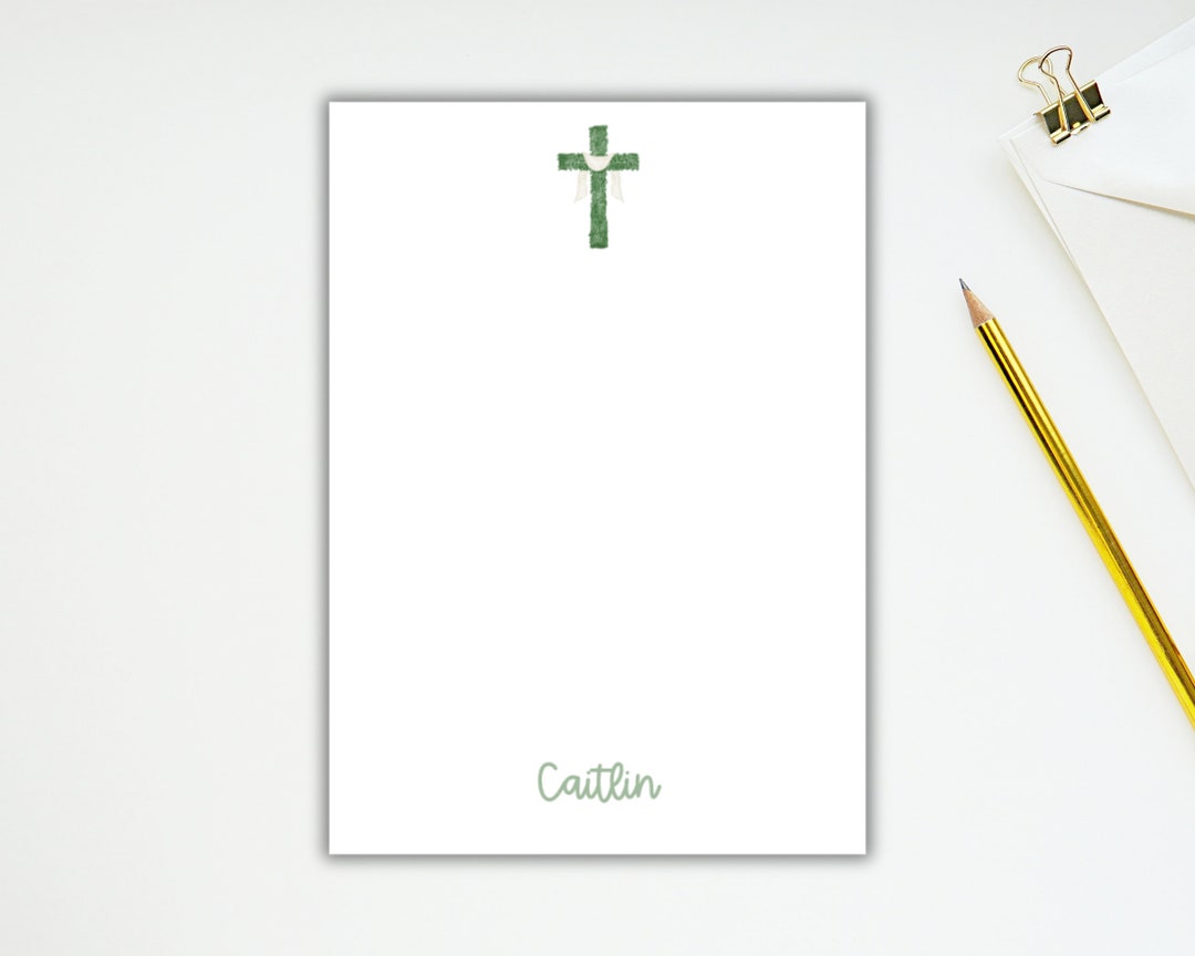 Easter Notepad Personalized Easter Notepad, Preppy Note Taking, Cross to Do List ...