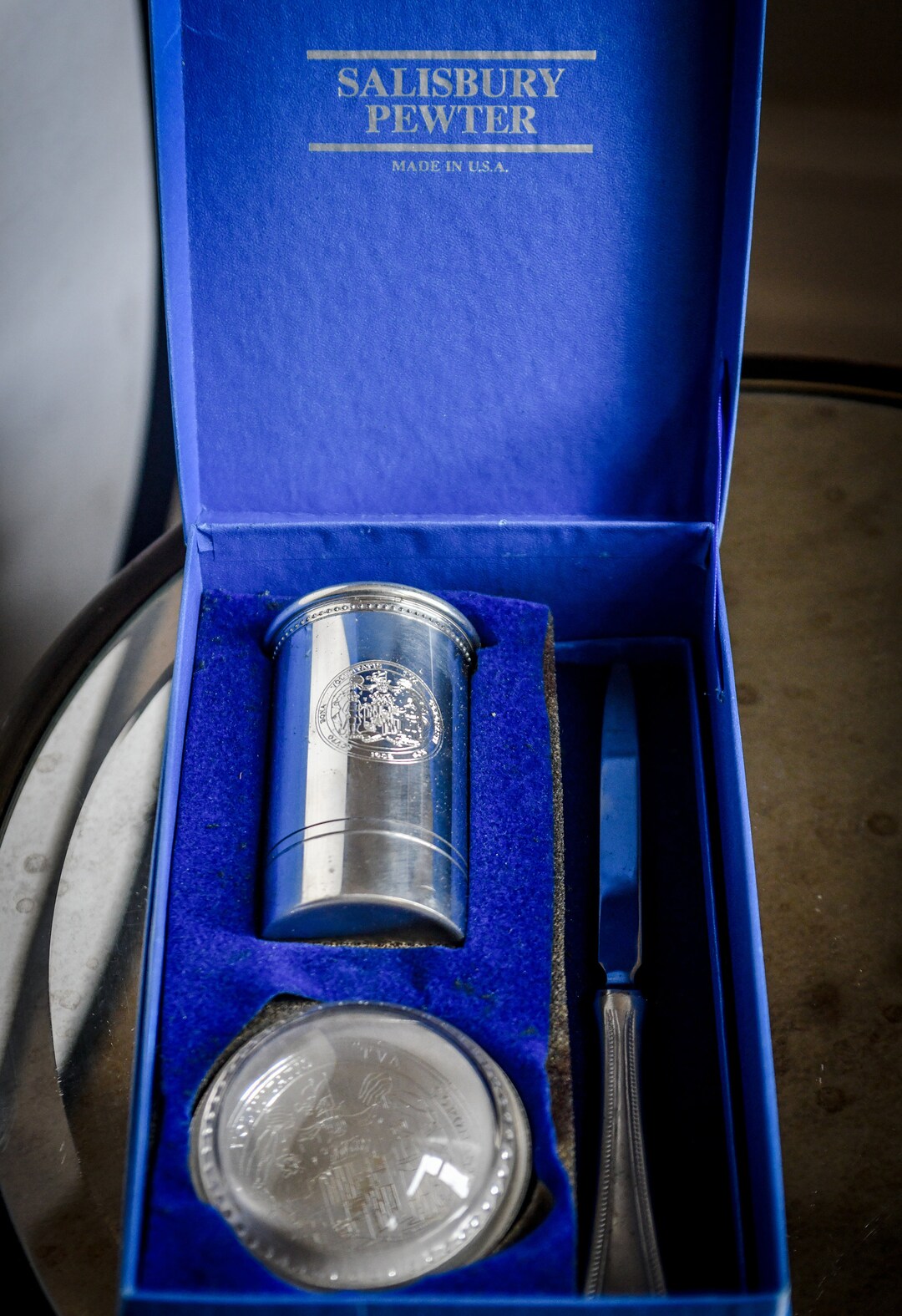 Salisbury Pewter Desk Set Letter Opener Paperweight Pen Holder Etsy