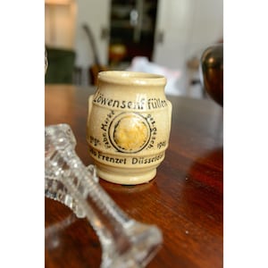 Vintage Lowensenf Otto Frenzel Düsseldorf 1903 1953 Hecho en Alemania Tarro de mostaza