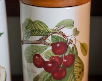 Vintage Portmeirion Pomona Cherry Canister 6.5" H