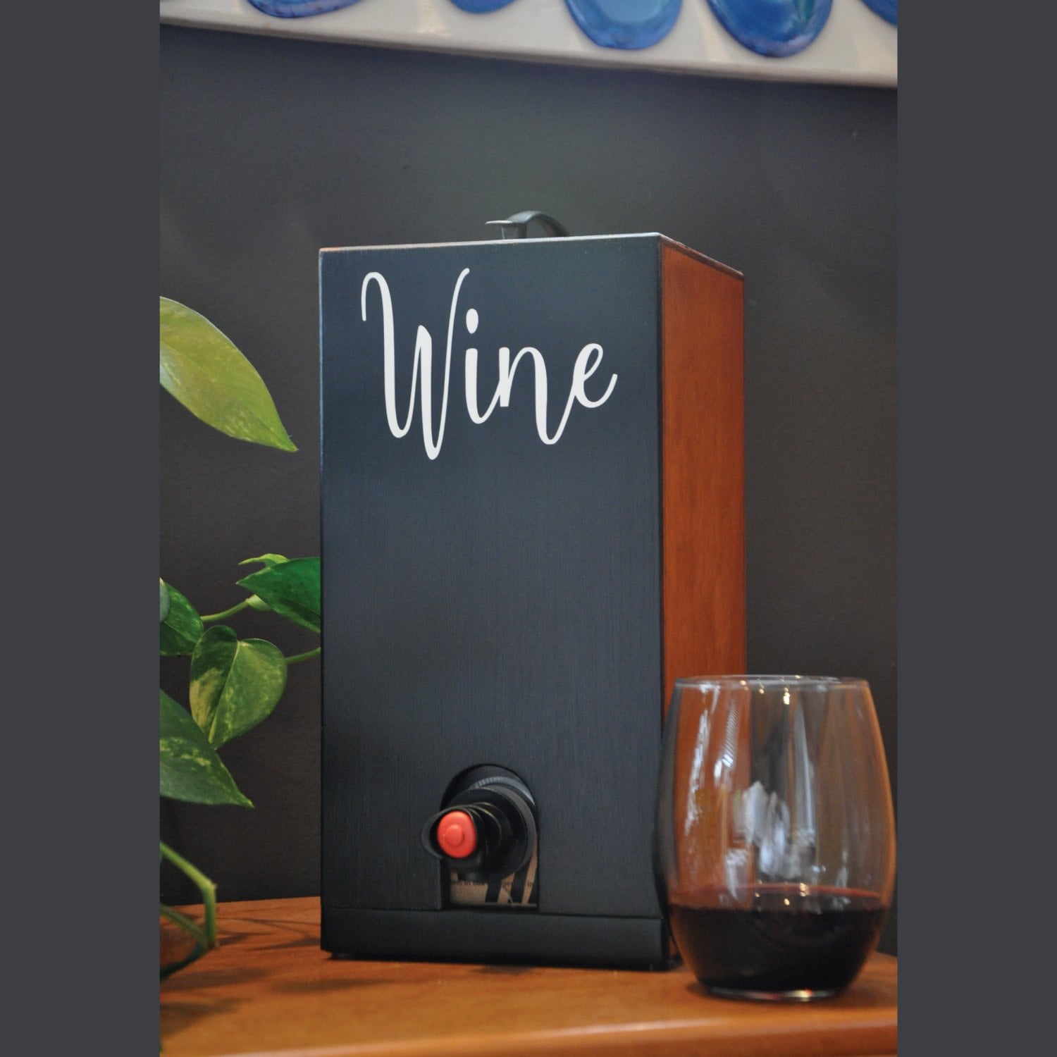 Vino Chateau Boxed Wine Cover with Chalkboard Front and Vinyl Etsy