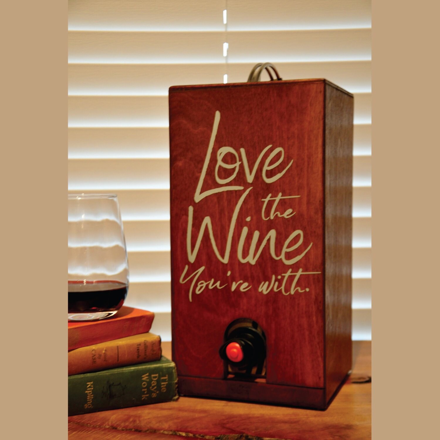 Cover Holder Dispenser for Boxed Wine Love the Wine Etsy
