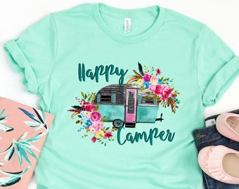 NWT Mens State Of Mine Rv Happy Camper Lt Blue Ultra Soft GraphicTee Multi-Size NWT Mens State Of Mine Rv Happy Camper Lt Blue Ultra Soft GraphicTee Multi-Size