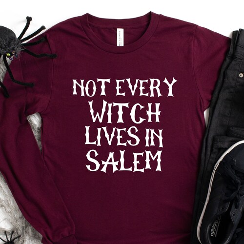 Halloween Porch Sign Svg Not Every Witch Lives in Salem Sign - Etsy