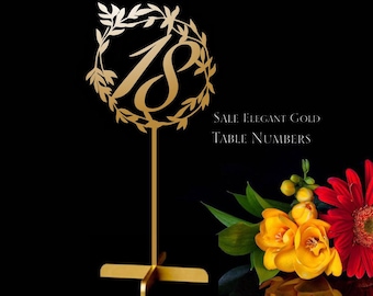 Tabel Numbers.Wedding Table Numbers.Gold Table Numbers.Numbers met Base-NumbersVerzend uw telefoonnummer in de "OPMERKING aan de verkoper"