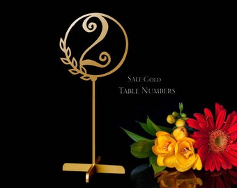 SALE Gold Table Numbers - Geometric  Wedding Table Numbers-Numbers-Please Send your phone number in the "NOTE to the seller"