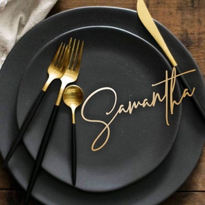 Place cards Wedding place cards Custom Laser Cut Names Place Setting Sign Dinner Party Place Card Wedding Escort Card Party Decoration