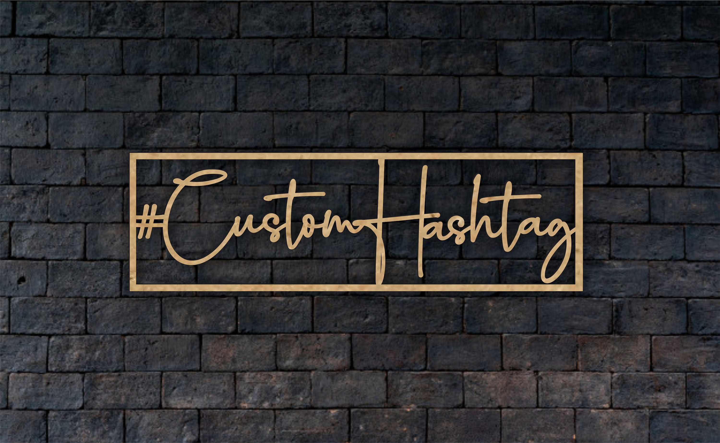 Custom Hashtag Sign Laser Cut Name Sign Personalized Hashtag Etsy